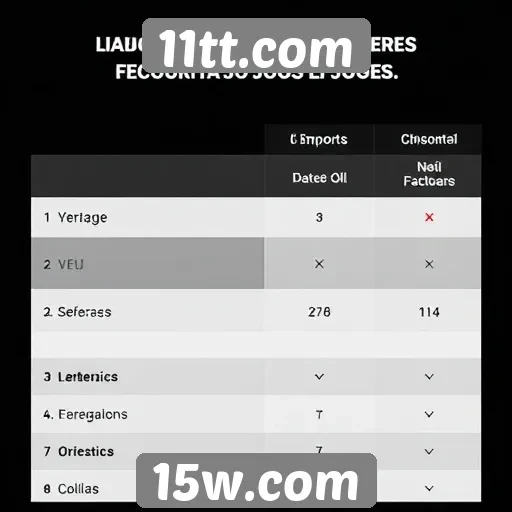 Comparativo de jogos disponíveis no 11tt.com